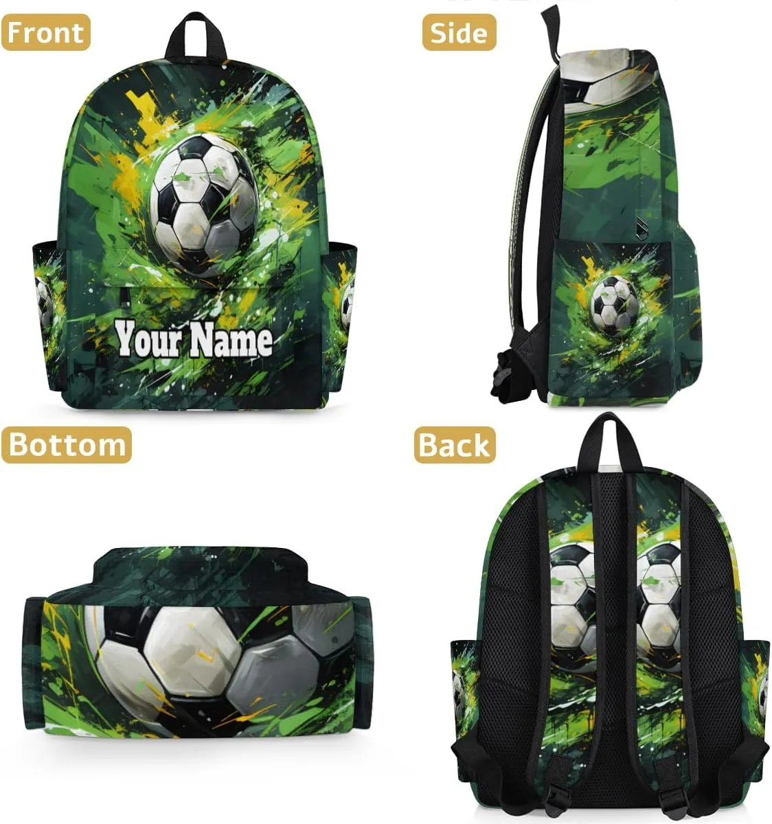 Personalized Football Preschool Toddler Backpack for Boys Girls Custom Kids Name Small Bookbags Kindergarten Elementary Backpack, Funny Football