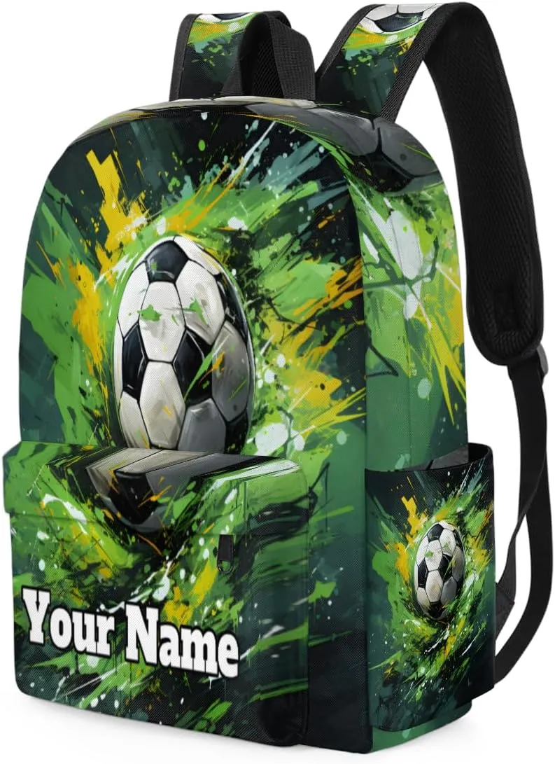 Personalized Football Preschool Toddler Backpack for Boys Girls Custom Kids Name Small Bookbags Kindergarten Elementary Backpack, Funny Football