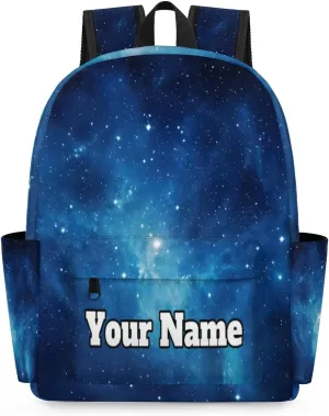 Personalized Galaxy Preschool Toddler Backpack for Boys Girls Custom Kids Name Small Bookbags Kindergarten Elementary Backpack, Starry Sky