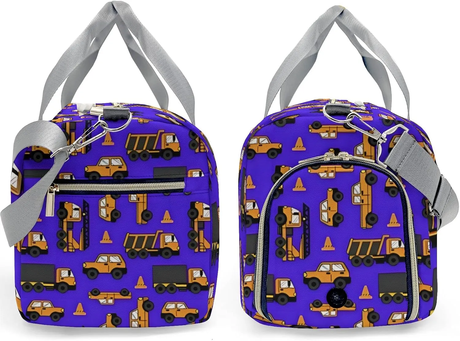 Personalized Gym Bag,Custom Name Work Cars Trucks Sport Duffel Bag Weekender Carry On Travel Duffel Bag