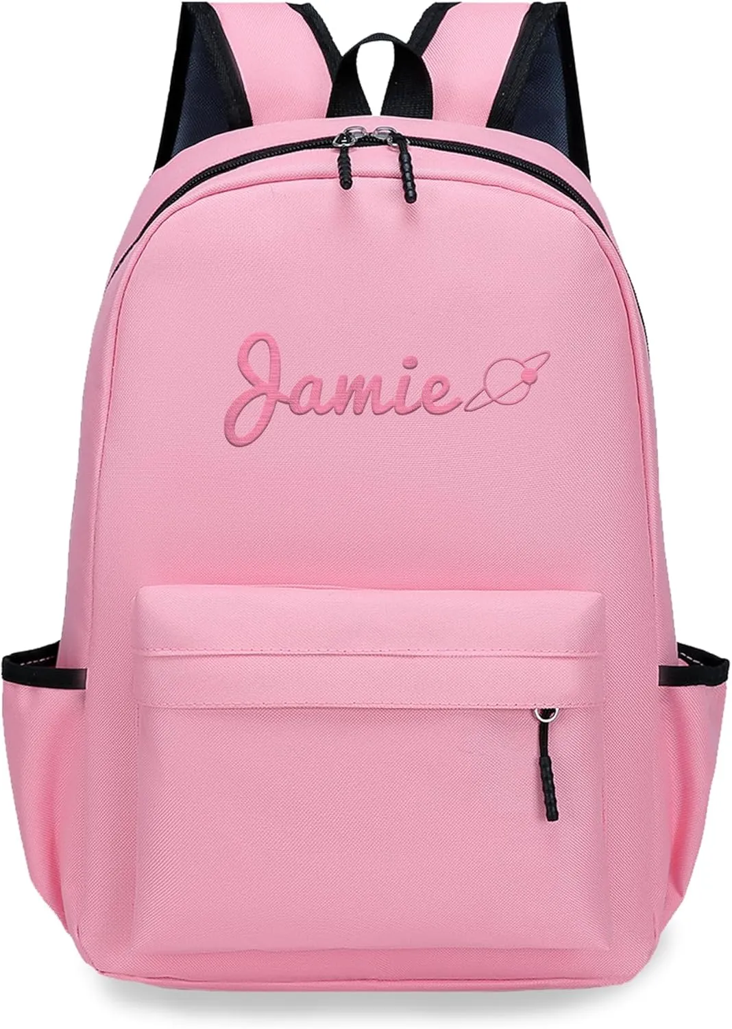 Personalized Kids Backpack for Teens Boys Girls, Custom Name Cute Kids School Backpack with Adjustable Padded Straps, Personalized Toddler Preschool Backpack, Back to School Gift for Boys Girls (Pink)