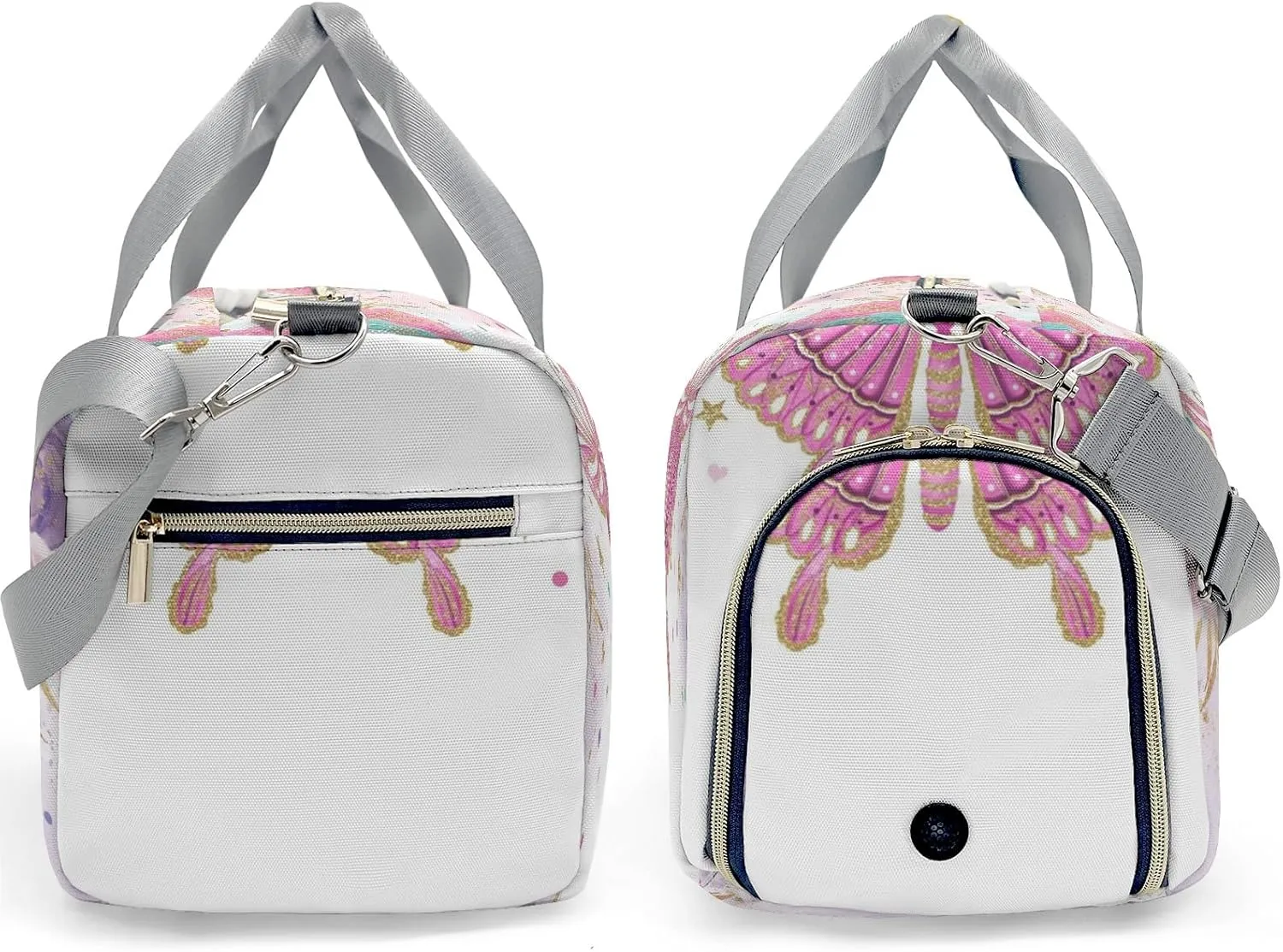 Personalized Name Duffel Bag Magical Butterfly Fairy Clouds From Gym to Getaway: Multi-Purpose Travel Bags