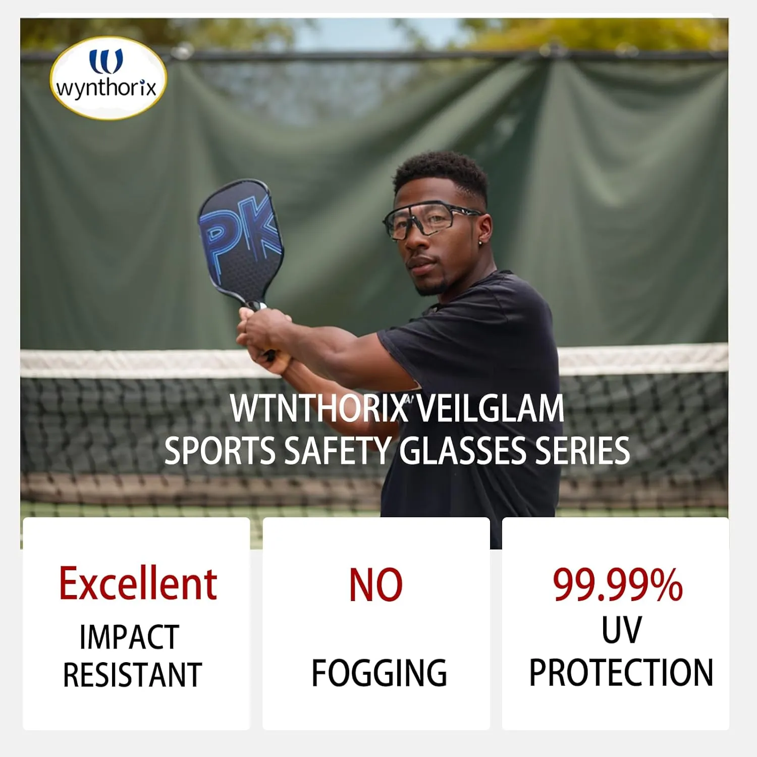 Pickleball Glasses for Women Teens Protective Eyewear Safety ANSI Z87.1 Tennis Squash Racquetball Goggles
