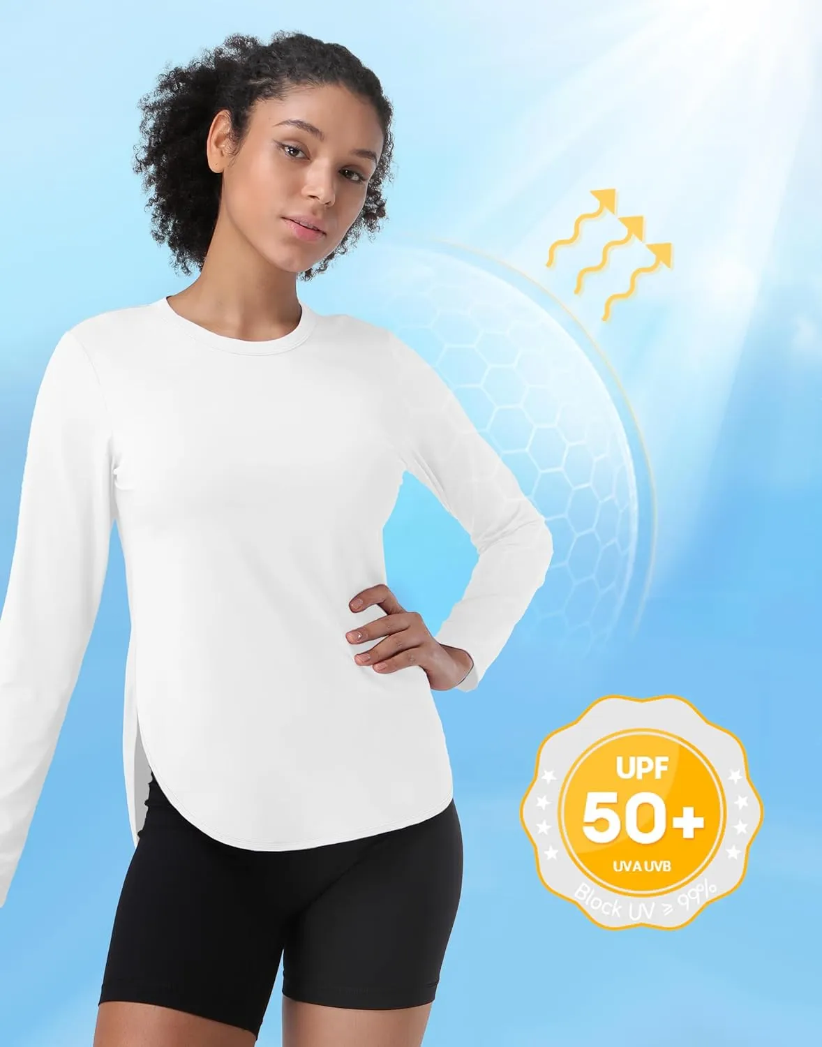 Pioneer Camp Women's Sun Shirts Long Sleeve SPF UPF 50  UV Protection Tops Lightweight Quick Dry for Hiking Running Workout