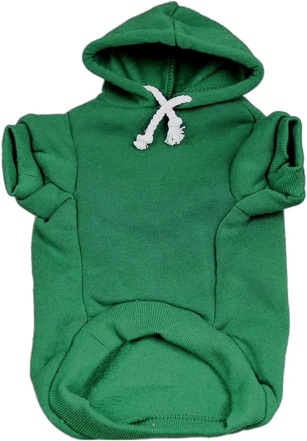 Pit Crew Dog Hoodie Fleece Lined Pullover Sweatshirt with Leash Hole (Green, 4X-Large 49)