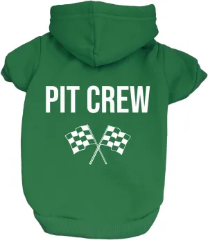 Pit Crew Dog Hoodie Fleece Lined Pullover Sweatshirt with Leash Hole (Green, 4X-Large 49)