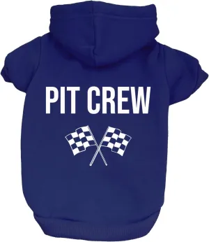 Pit Crew Dog Hoodie Fleece Lined Pullover Sweatshirt with Leash Hole (Royal Blue, 4X-Large 49)
