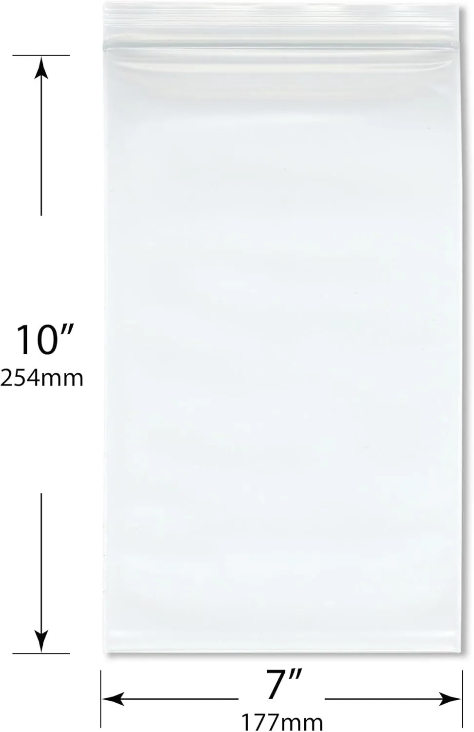 Plymor 7" x 10" (Pack of 100), 6 Mil Industrial Duty Zipper Reclosable Plastic Bags