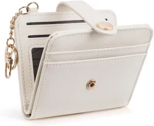 POIUGOYA Slim Wallet for Women,RFID Blocking Bifold Credit Card Holder with Zipper Coin Pocket,ID Window,Keychain