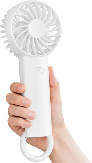 Portable Fan Handheld Personal Fan: Birthday Gifts for Women Girls - 3000Mah Handheld Fans for 17H,Type-C Cable - for Summer Essentials,Travel,Beach Vacation,Hiking,Cycling,Outdoor Activities --WHITE