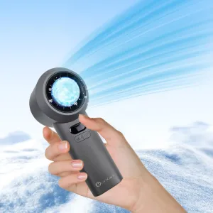 Portable Handheld Fan,High Speed Handheld Turbo,Powerful Cooling Ice Fan,Mini Hand Fan Rechargeable,100 Speeds Adjustable,Digital Display,For Travel/Camping/Outdoors(Black)