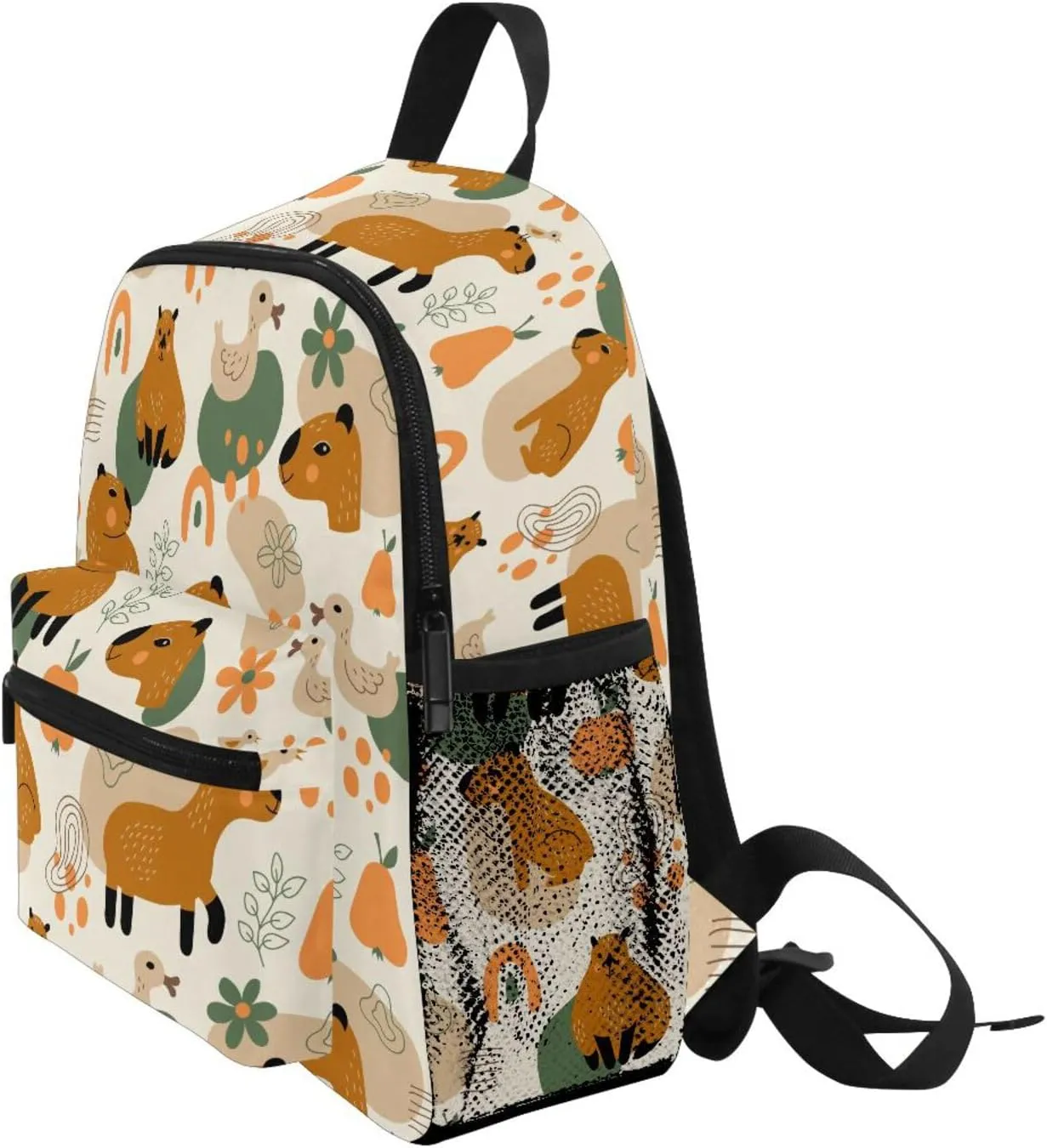 Preschool Backpack Capybara Doodles Toddler School Book Bag for Girls Boys Kids Kindergarten Travel Bag