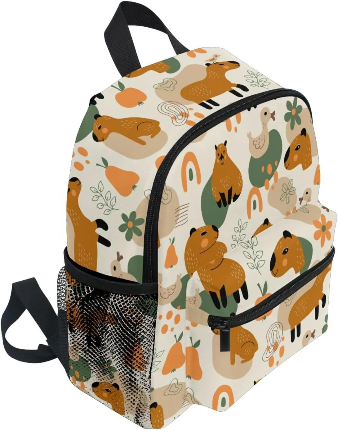 Preschool Backpack Capybara Doodles Toddler School Book Bag for Girls Boys Kids Kindergarten Travel Bag