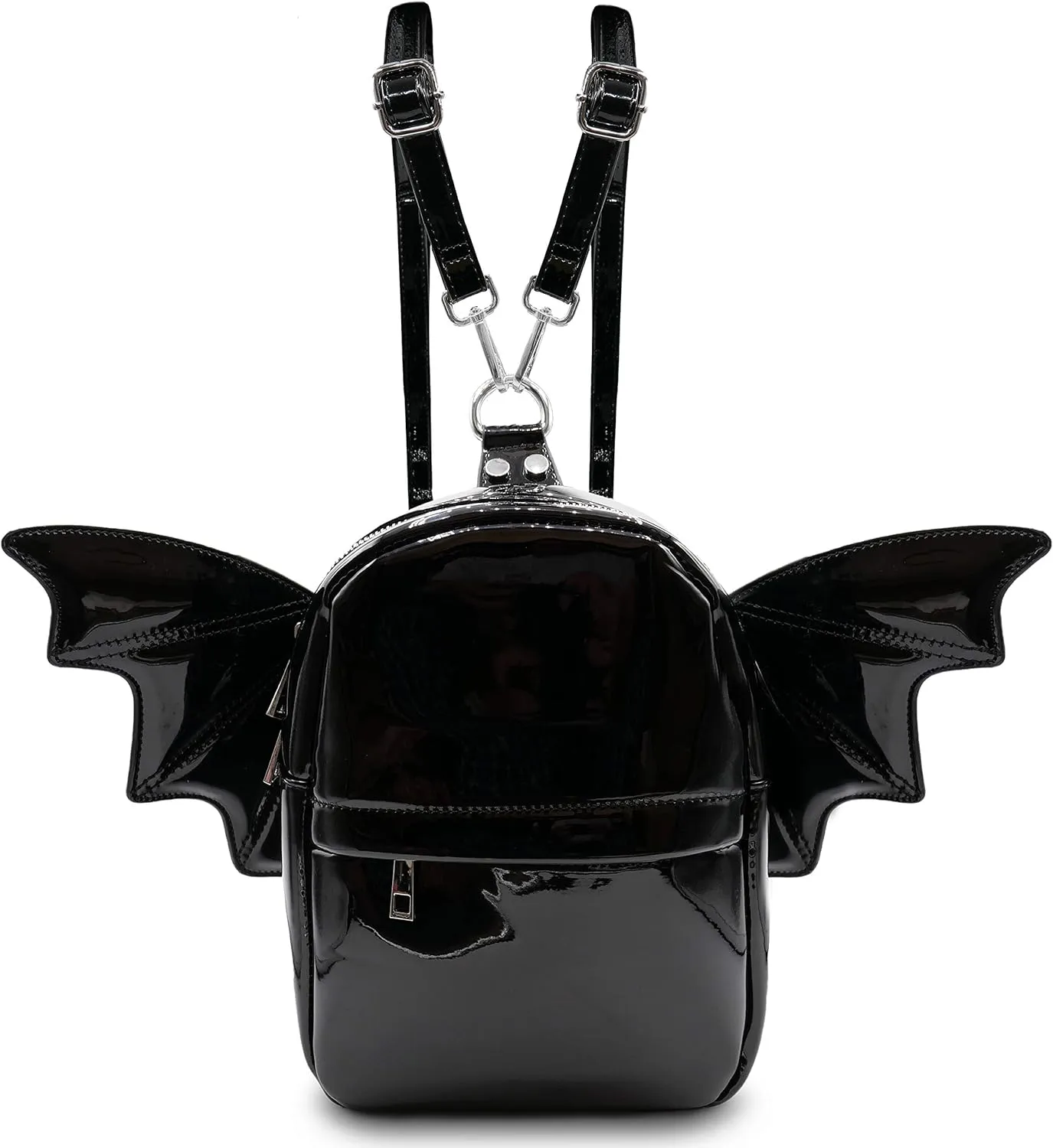 Prime Original Women Fashion Mini Backpack Purse | Detachable Bat Angel Wing Shoulder Bag