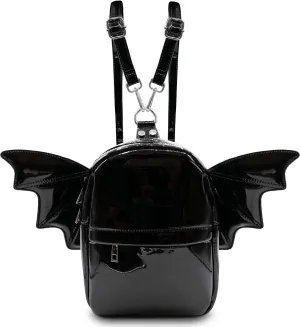 Prime Original Women Fashion Mini Backpack Purse | Detachable Bat Angel Wing Shoulder Bag