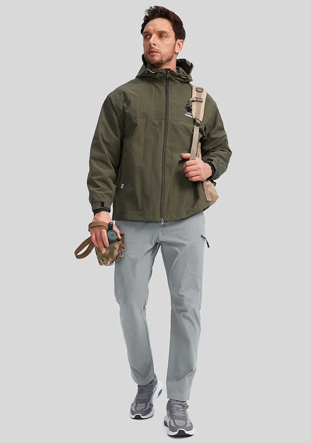 Pudolla Men's Lightweight Hiking Pants with 7 Pockets Quick Dry Water Resistant Fishing Travel Pants