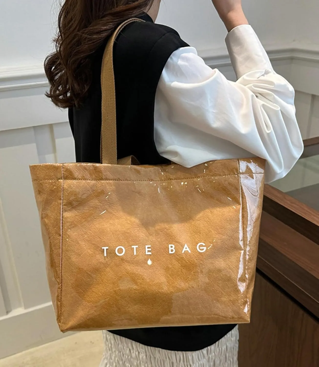 PVC Tote Bag Women Jelly Waterproof Purse Large Shoulder Bag Casual Handbag Work College Travel Commute Daily Use