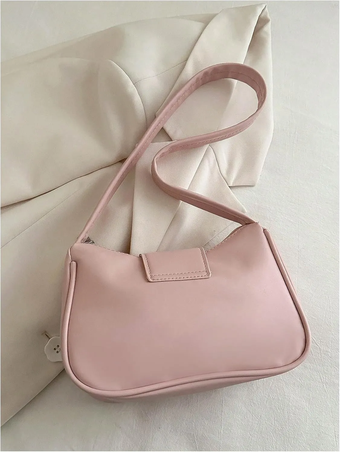 QWINEE Women's Bow Purse Y2k Shoulder Bag Coquette PU Leather Shoulder Bag Small Handbag Purses