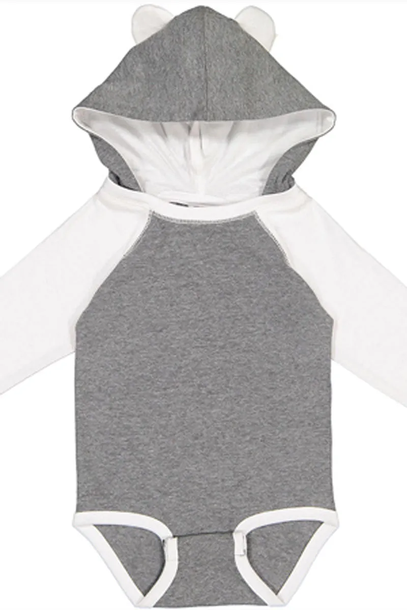 Rabbit Skins Infant Long Sleeve Bodysuit With Ears
