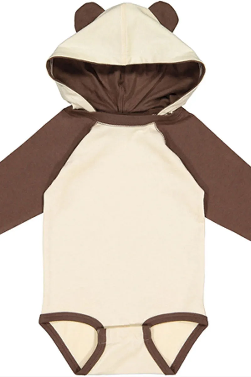 Rabbit Skins Infant Long Sleeve Bodysuit With Ears