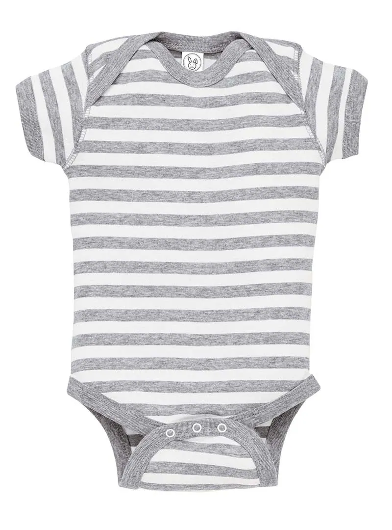 Rabbit Skins Striped Infant Onesie *Personalize It