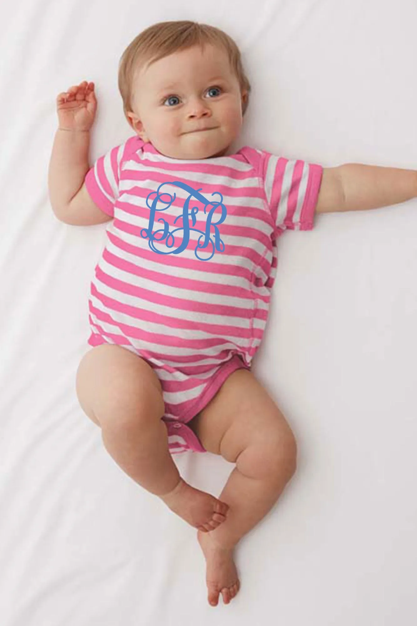 Rabbit Skins Striped Infant Onesie *Personalize It