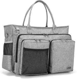 Rabjen Nurse Utility Tote Bag, Laptop Travel Bag for Work Home Care Nurse for adults