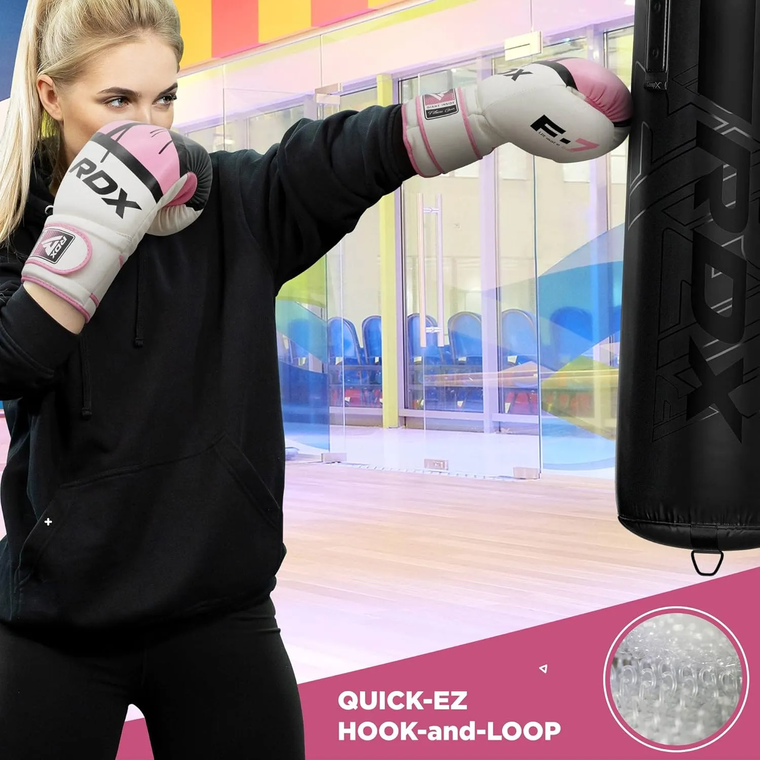 RDX Boxing Gloves EGO, Sparring Muay Thai Kickboxing MMA Heavy Training Mitts, Maya Hide Leather, Ventilated, Long Support, Punching Bag Workout Pads, Men Women Adult 8 10 12 14 16 oz