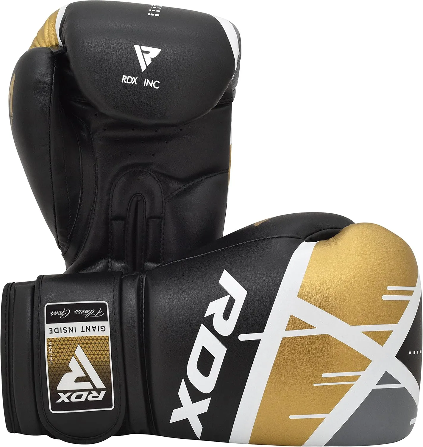 RDX Boxing Gloves EGO, Sparring Muay Thai Kickboxing MMA Heavy Training Mitts, Maya Hide Leather, Ventilated, Long Support, Punching Bag Workout Pads, Men Women Adult 8 10 12 14 16 oz