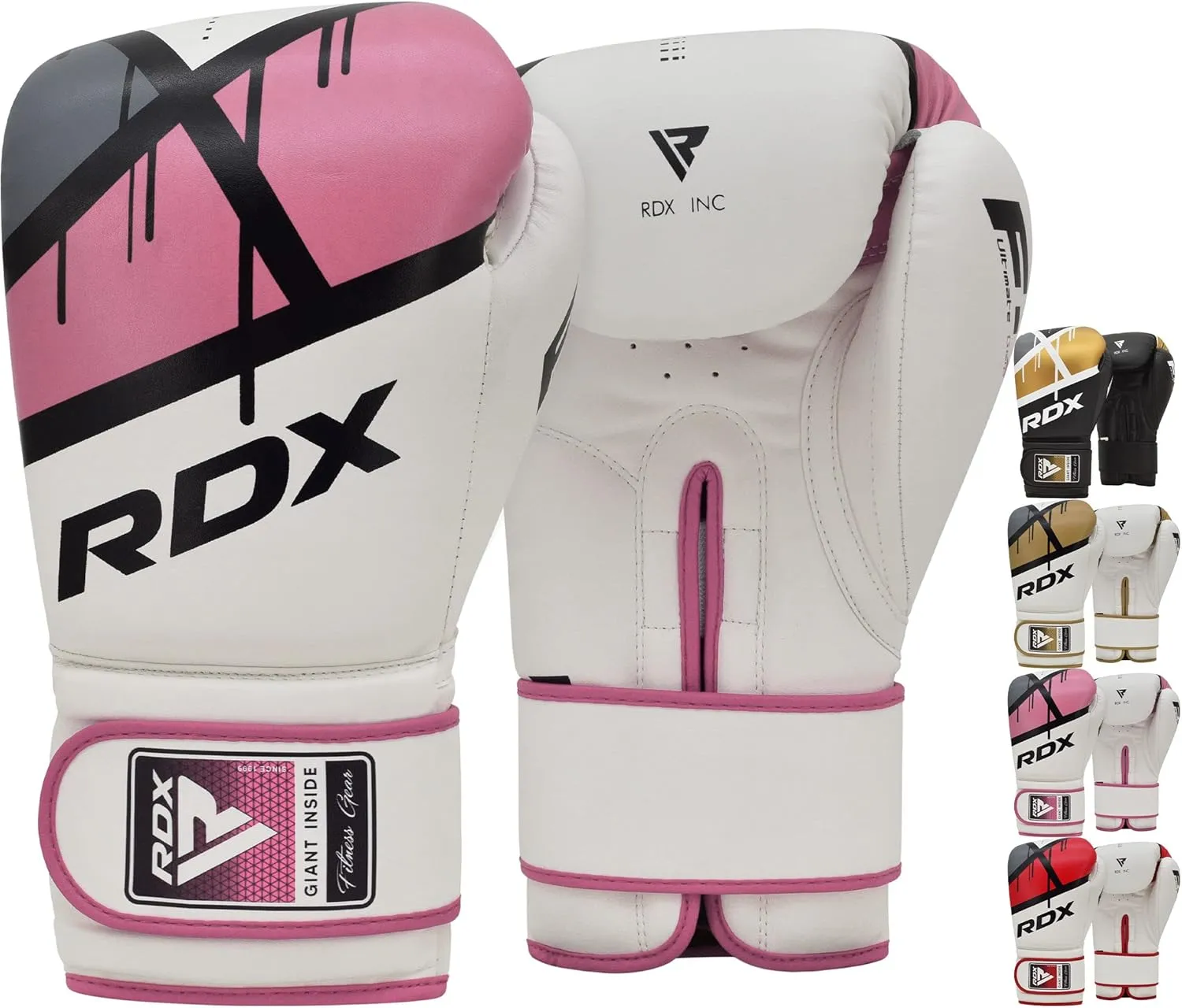 RDX Boxing Gloves EGO, Sparring Muay Thai Kickboxing MMA Heavy Training Mitts, Maya Hide Leather, Ventilated, Long Support, Punching Bag Workout Pads, Men Women Adult 8 10 12 14 16 oz