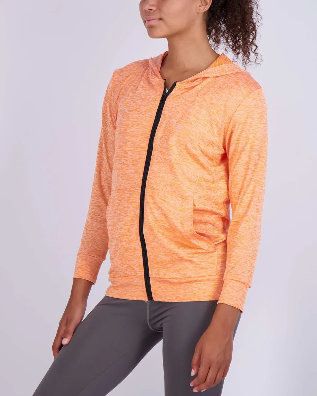 Real Essentials 3 Pack: Womens Dry-Fit Long Sleeve Quarter Zip & Full Zip Up Hoodie Workout Jacket (Available in Plus)