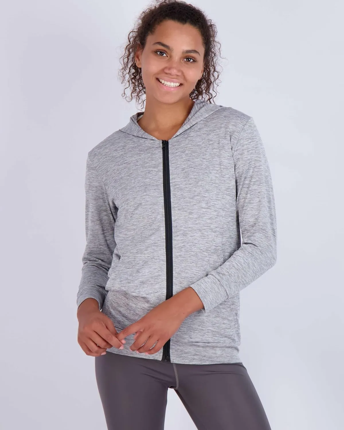 Real Essentials 3 Pack: Womens Dry-Fit Long Sleeve Quarter Zip & Full Zip Up Hoodie Workout Jacket (Available in Plus)