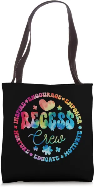 Recess Crew Squad Teachers Students Monitor Back to School Tote Bag