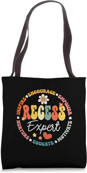 Recess Expert Squad Teachers Students Monitor Back to School Tote Bag