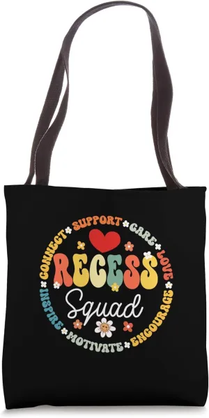 Recess Squad Crew Teachers Students Monitor Back to School Tote Bag