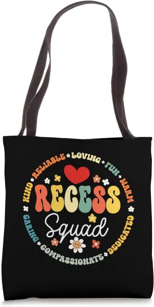 Recess Squad Crew Teachers Students Monitor Back to School Tote Bag
