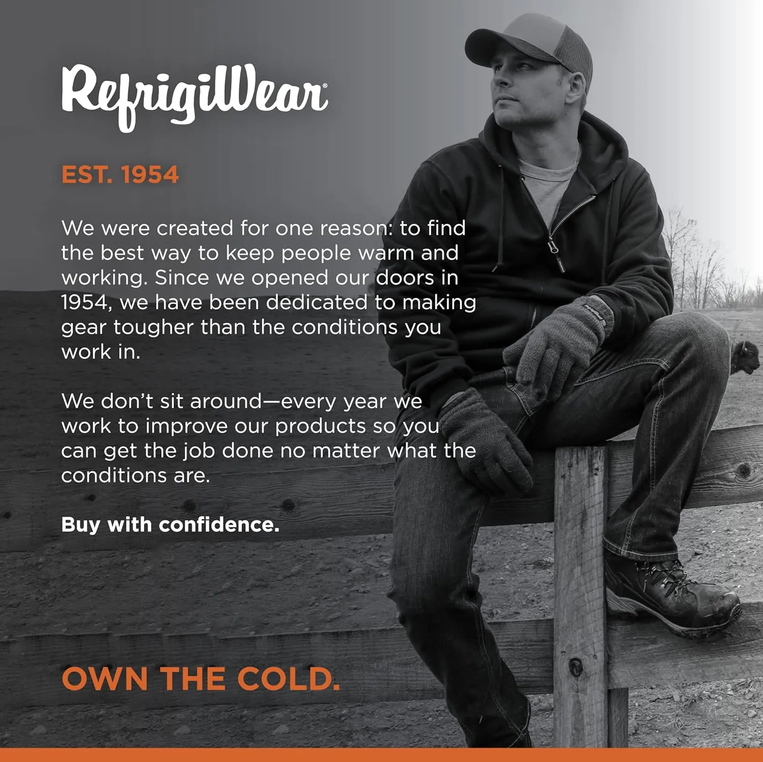 RefrigiWear Thermal Knit Lined Hoodie, Warm Fleece Hoodie