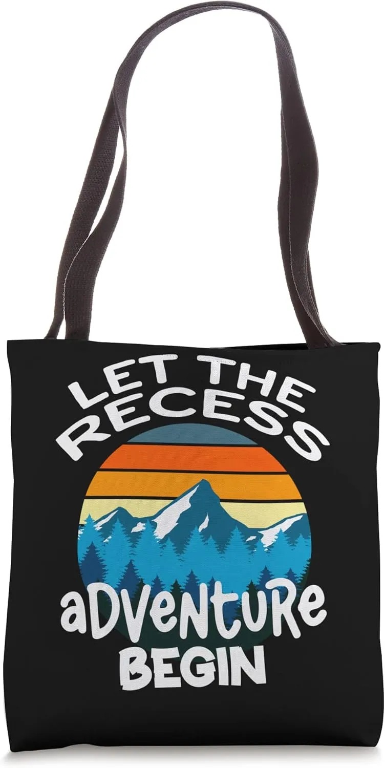 RETRO Let the Recess Adventure Begin Funny Teacher Monitor Tote Bag
