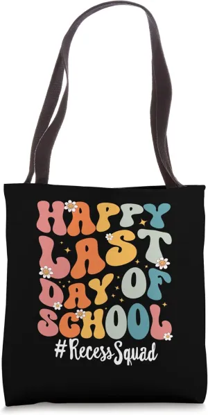 Retro Recess Squad Happy Last Day Of School Teacher Tote Bag