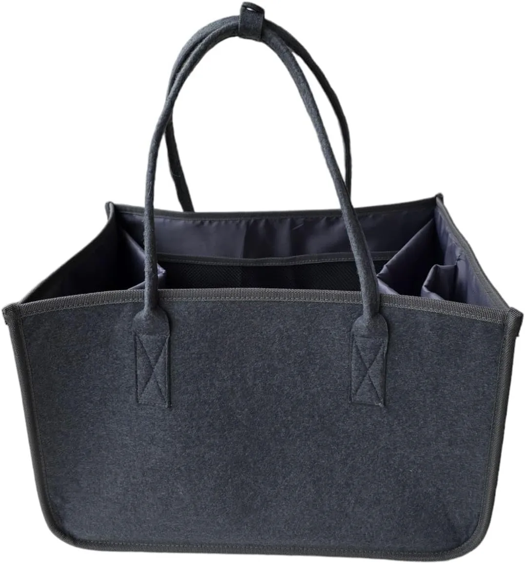 Reusable Grocery Bags with Pockets Durable and Foldable Shopping bags Grocery Tote Bag with Handles (Dark Grey)