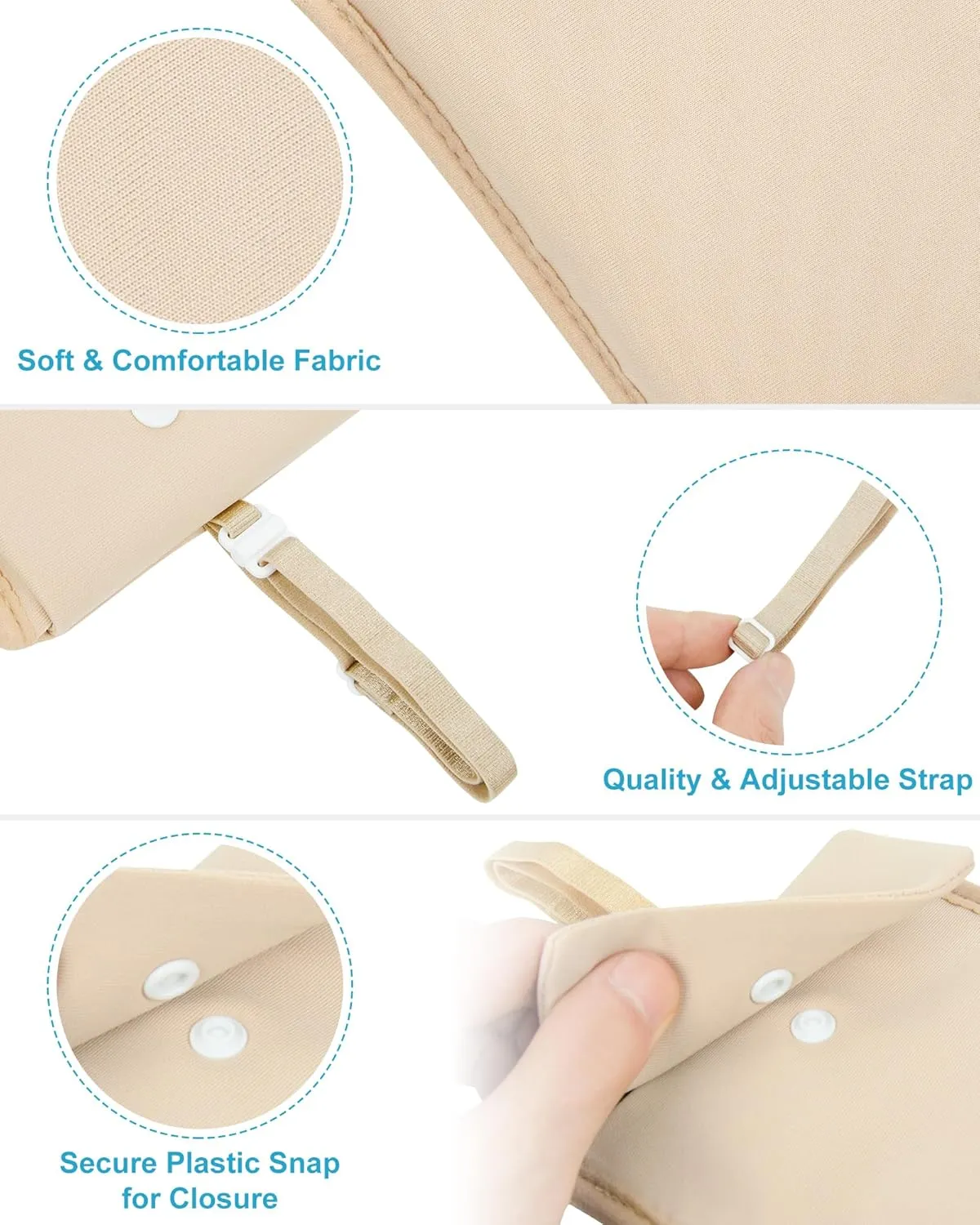 RFID-Blocking Travel Bra Wallet, Hidden Money Pouch with Adjustable Elastic Strap, Ideal Secret Pocket Protect Your Credit Cards Cash Valuables