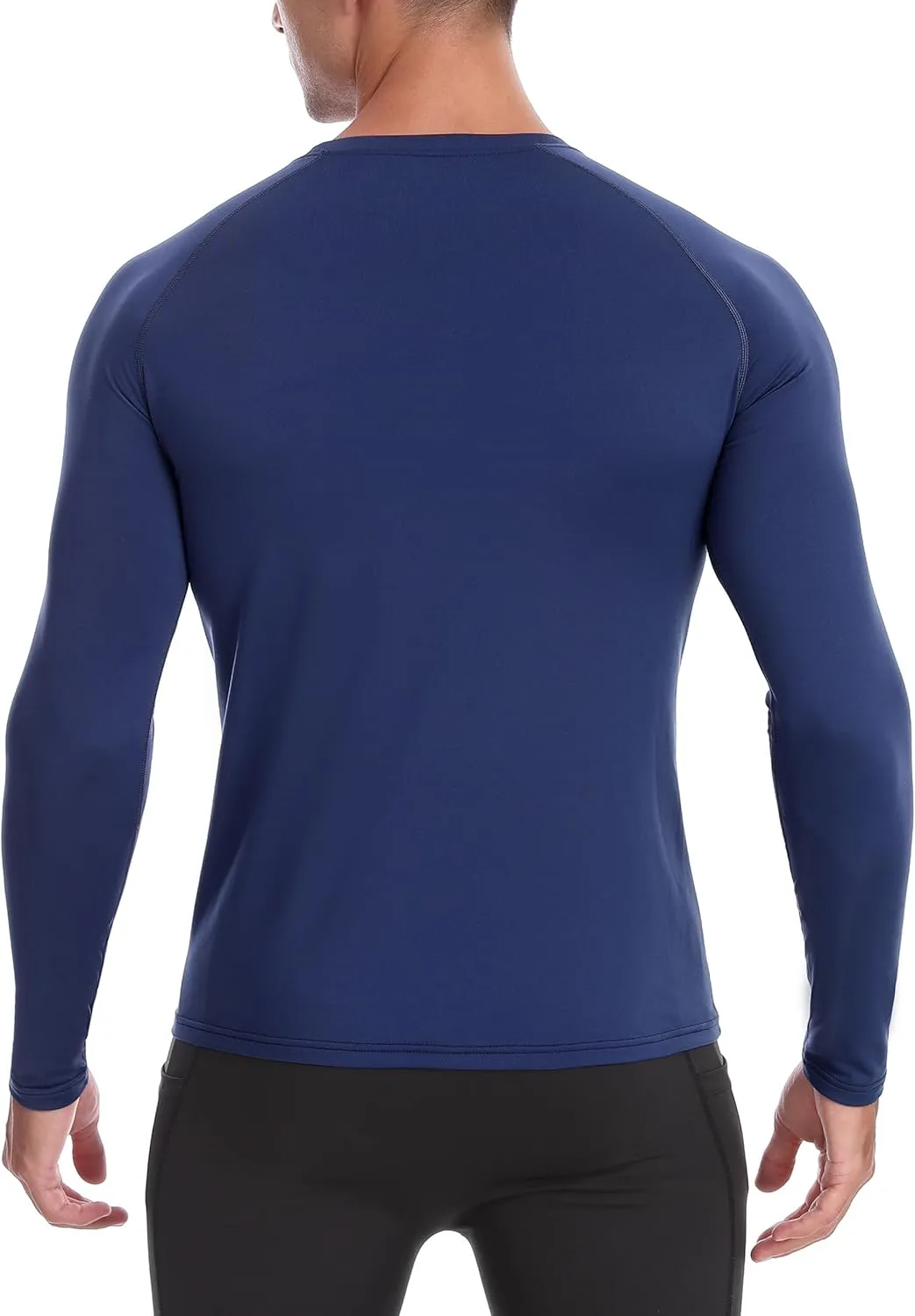 Roadbox Men's Thermal Compression Shirts, Long Sleeve Fleece Lined Undershirt, Cold Weather Workout Athletic Base Layer Top
