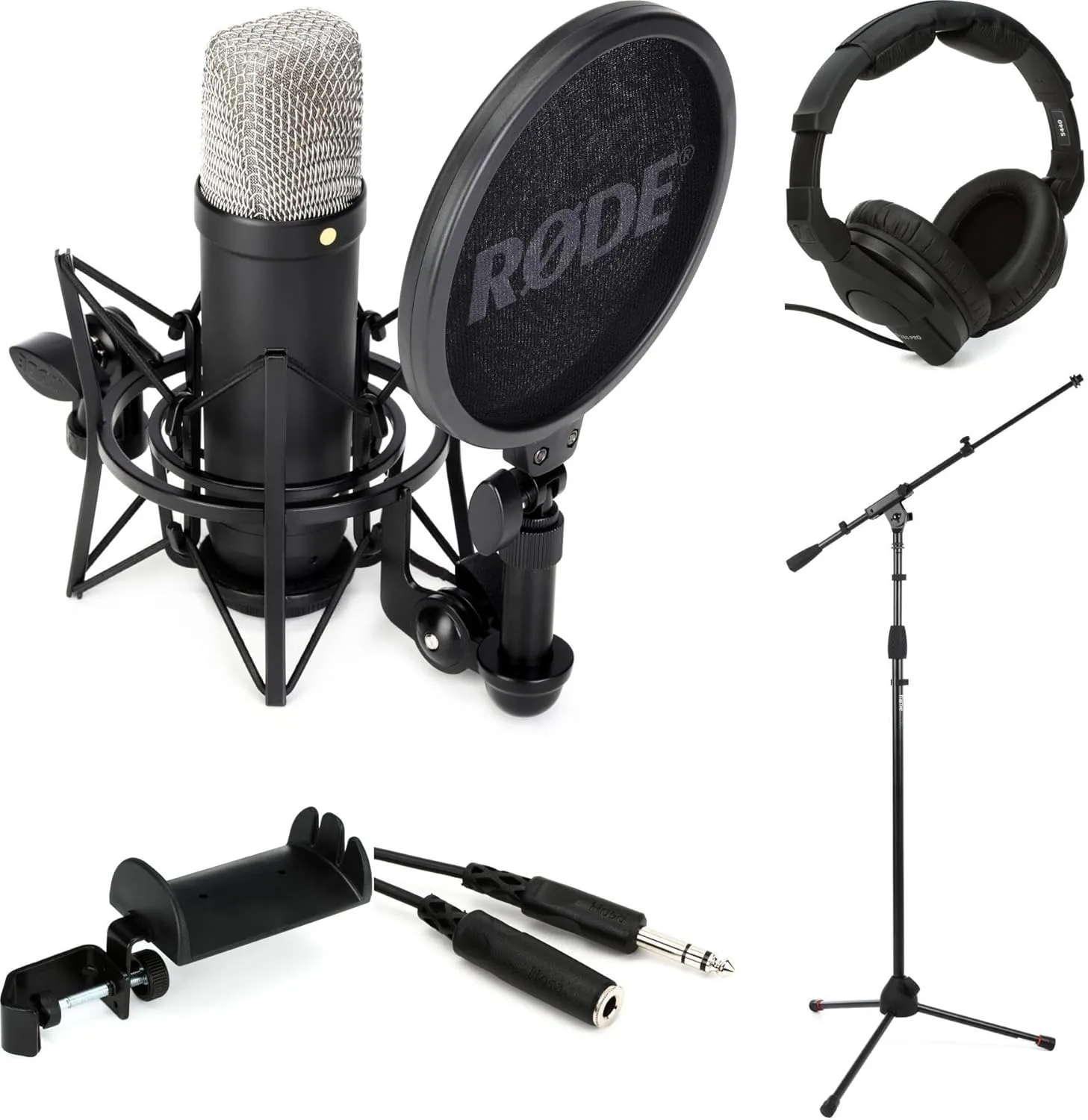 Rode NT1 Signature Series Condenser Microphone Vocalist Bundle - Black