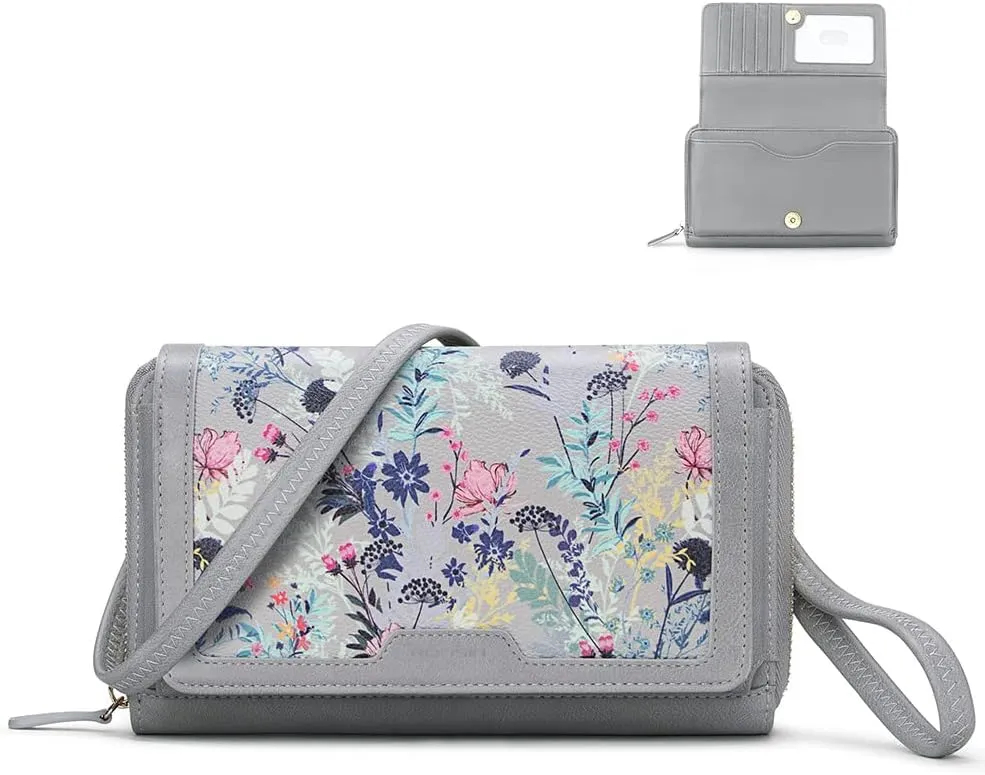 RONSIN Crossbody Bag for Women Wristlet Wallets with RFID Card Small Clutch Purses for Party Prom