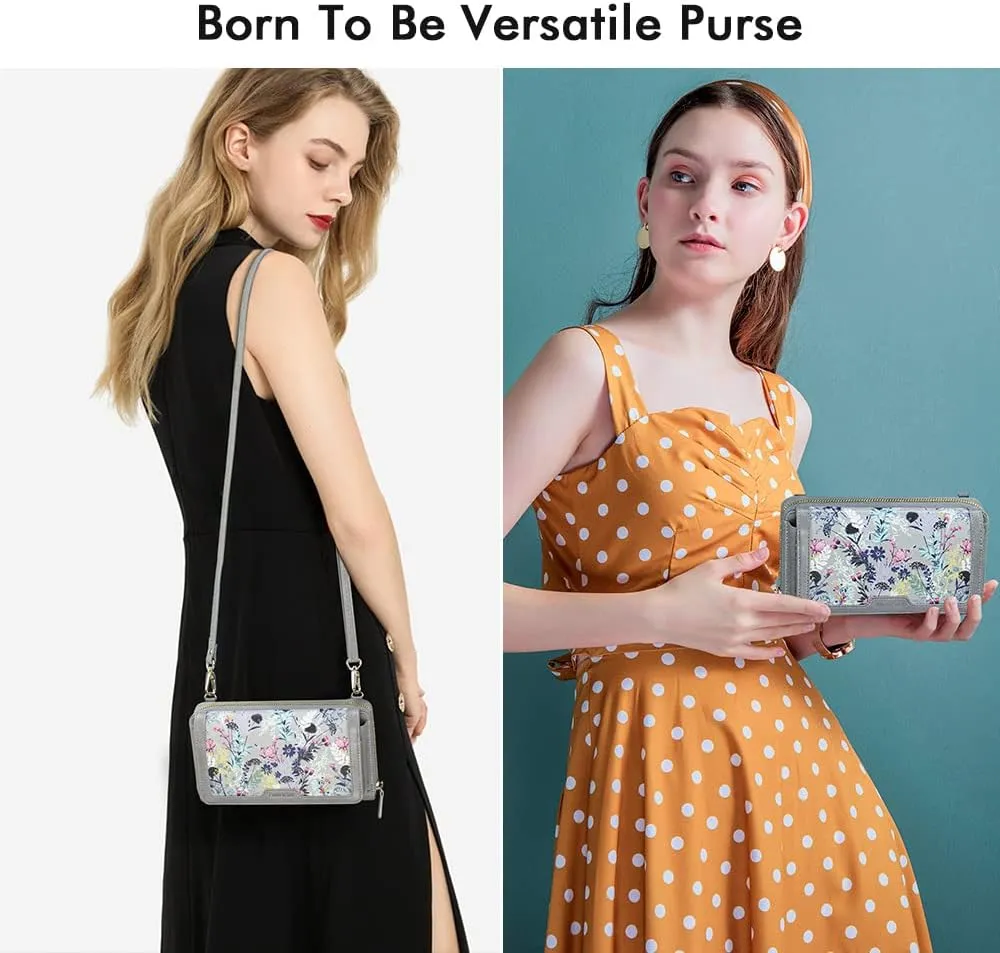 RONSIN Crossbody Bag for Women Wristlet Wallets with RFID Card Small Clutch Purses for Party Prom