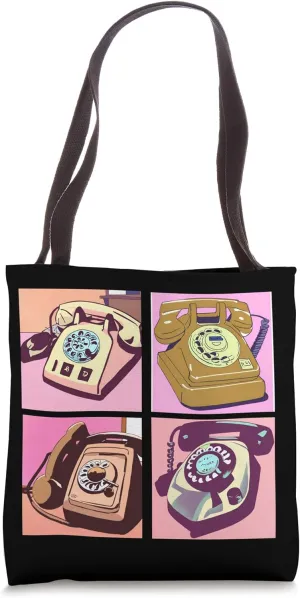 Rotary Phone, Old School Phone, Vintage Phone Shirts Foe Men Tote Bag
