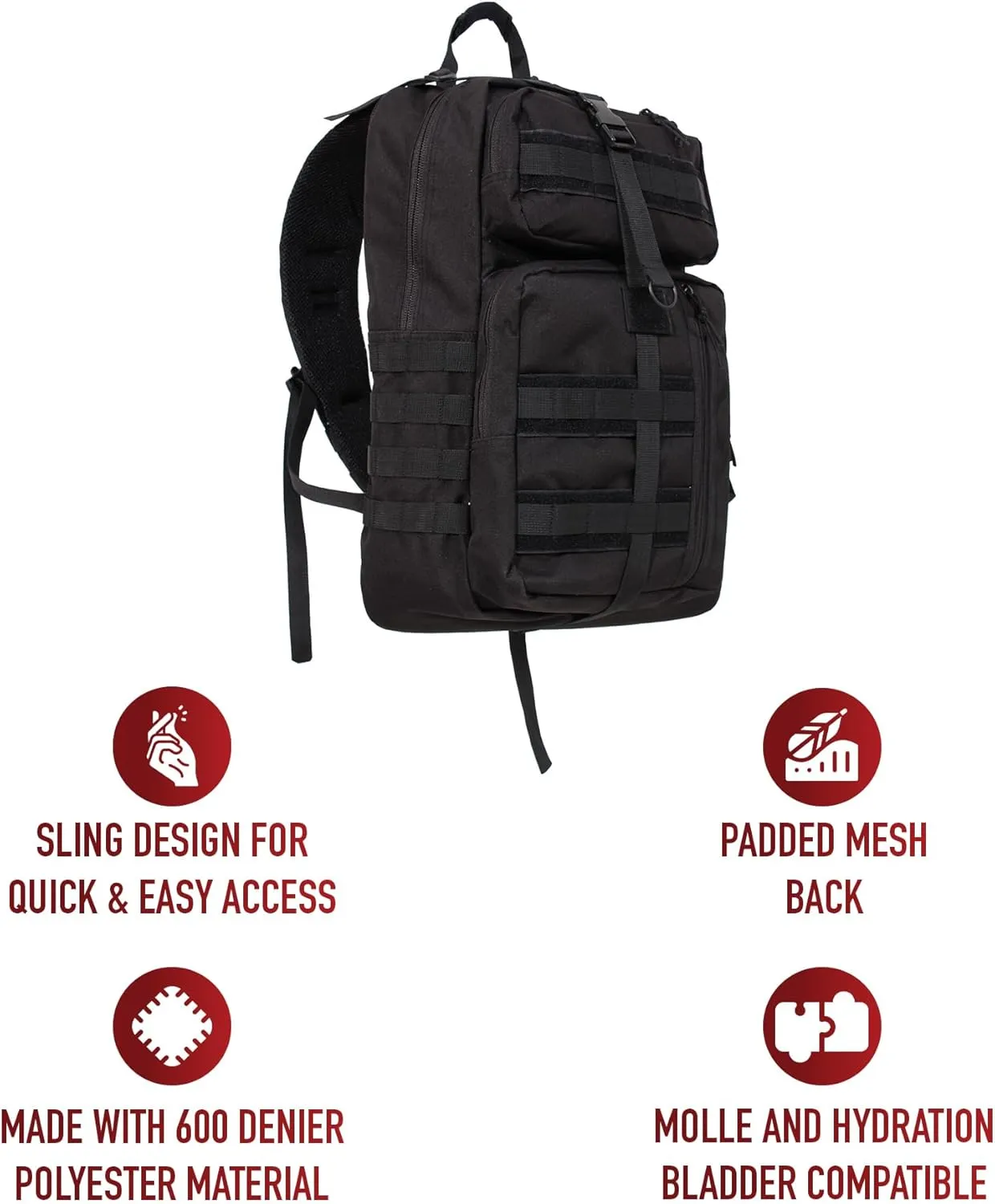 Rothco Black Tactisling Transport Pack