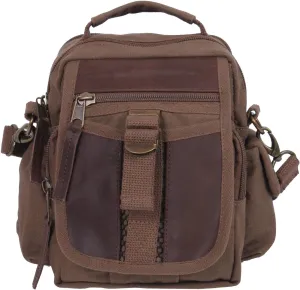 Rothco Vintage Canvas & Leather Travel Shoulder Bag for Organizing Essentials