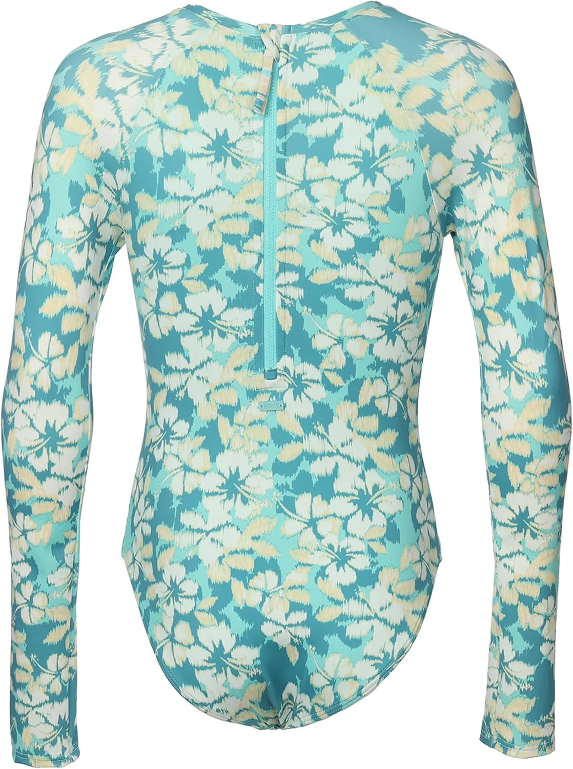 Roxy Girls' Long Sleeve One-Piece Rashguard Swimsuit with UPF 50  Sun Protection, Quick Drying Bathing Suit