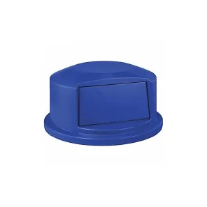 Rubbermaid Commercial Heavy-Duty BRUTE Dome Swing Top Door Lid for 44 Gallon Waste/Utility Containers, Plastic, Blue